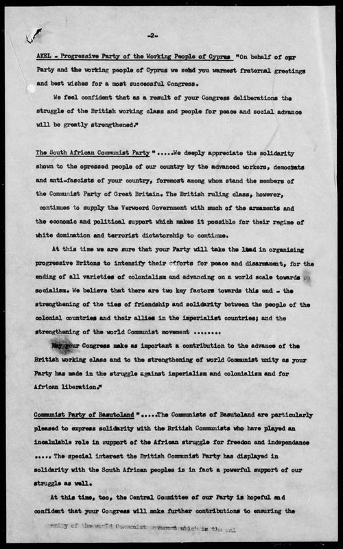 View document: Fraternal greetings, 1963.