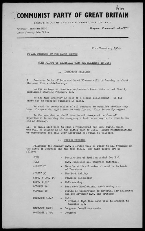 View document: Preparatory material (ii), 1965.