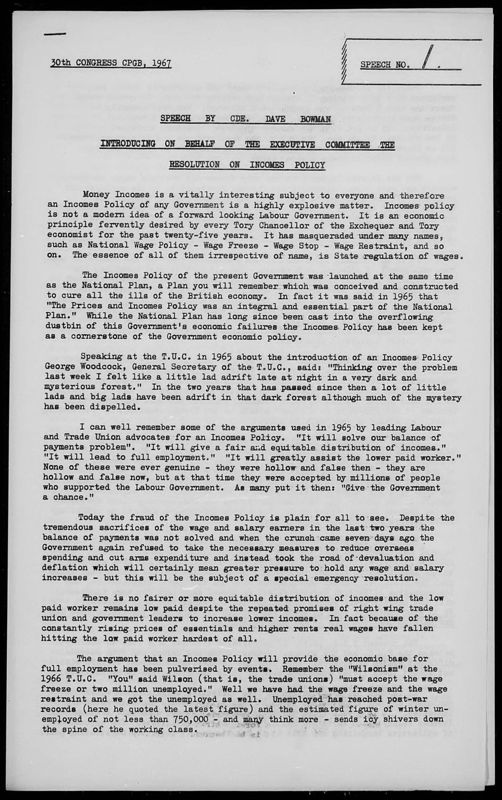 View document: Keynote speeches, 1967.