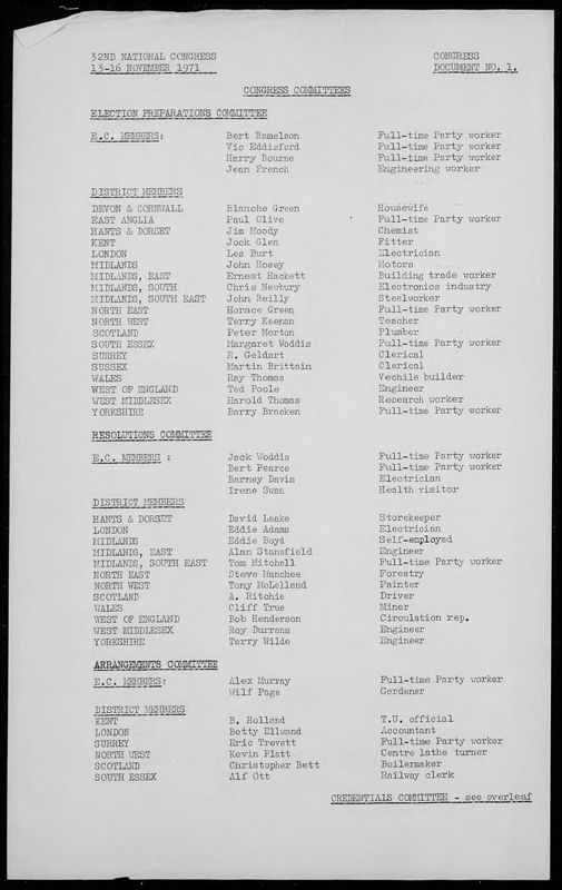 View document: Delegate material, 1971.