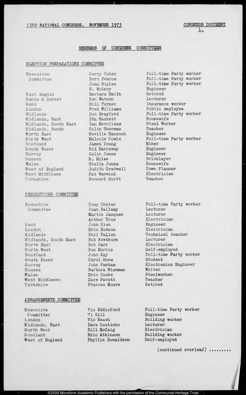 View document: Delegates’ material, 1973.