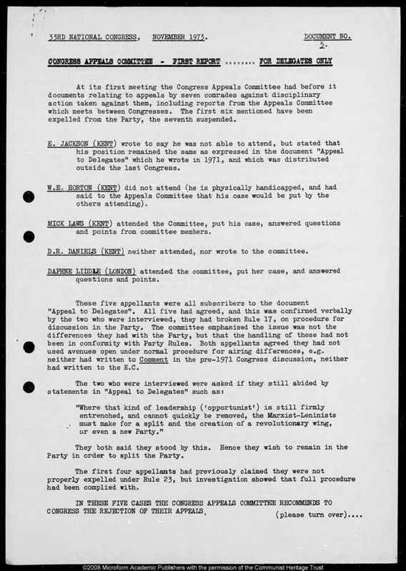 View document: Committee materials, 1973.