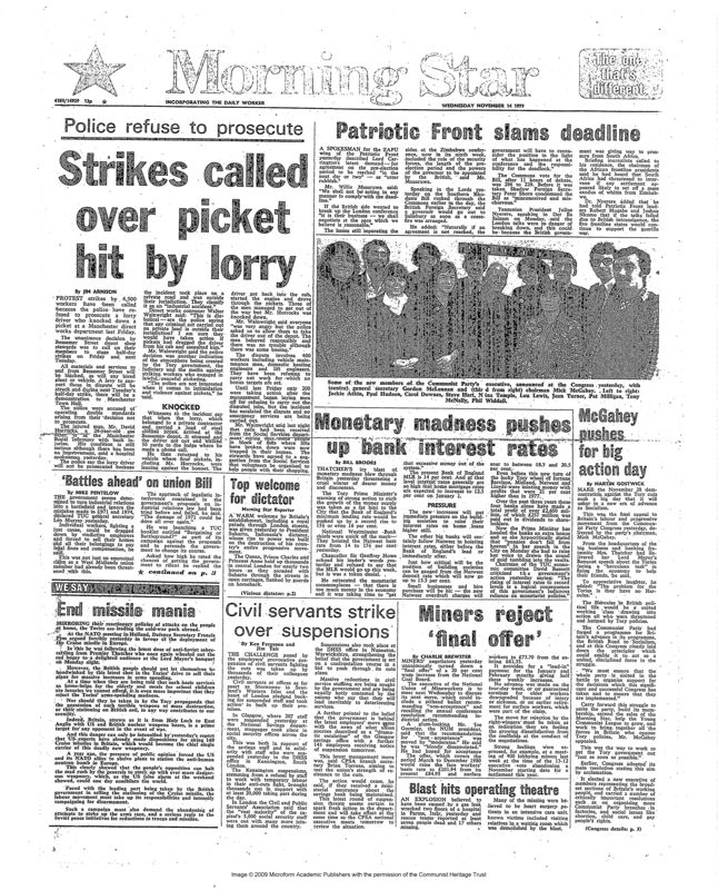 View document: Miscellaneous copy of the 'Morning Star', 1979.