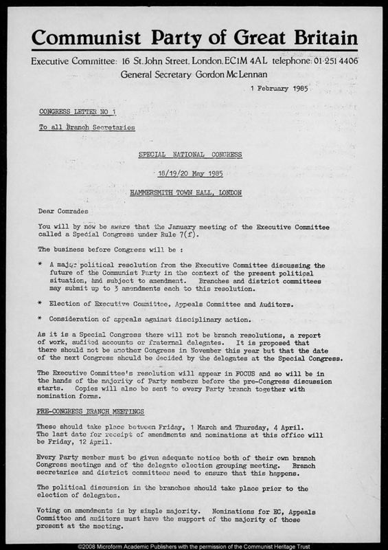 View document: Papers of Margaret Woddis, 1985.