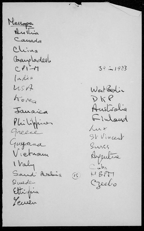View document: Papers of Gerry Pocock, 1987.