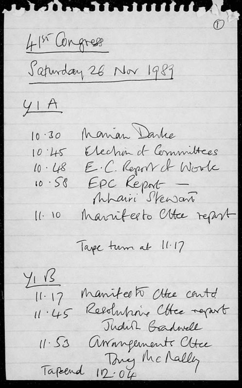 View document: Indexes of tape recordings of Congress, 1989.