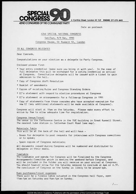 View document: Delegate material, 1990.
