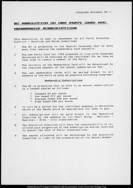 View document: Official Congress documents (i), 1991.