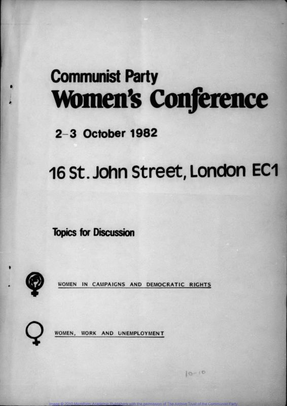 View document: National Women's Conference: preliminary reports and planning, 1982-1983.