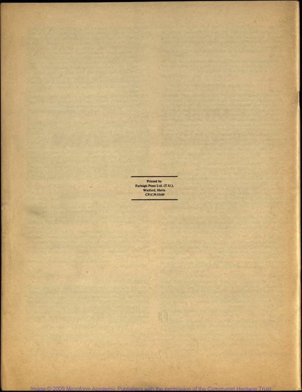 View document: Resolutions Committee at the 31st Congress of the Communist Party of Great Britain (CPGB), 1969.
