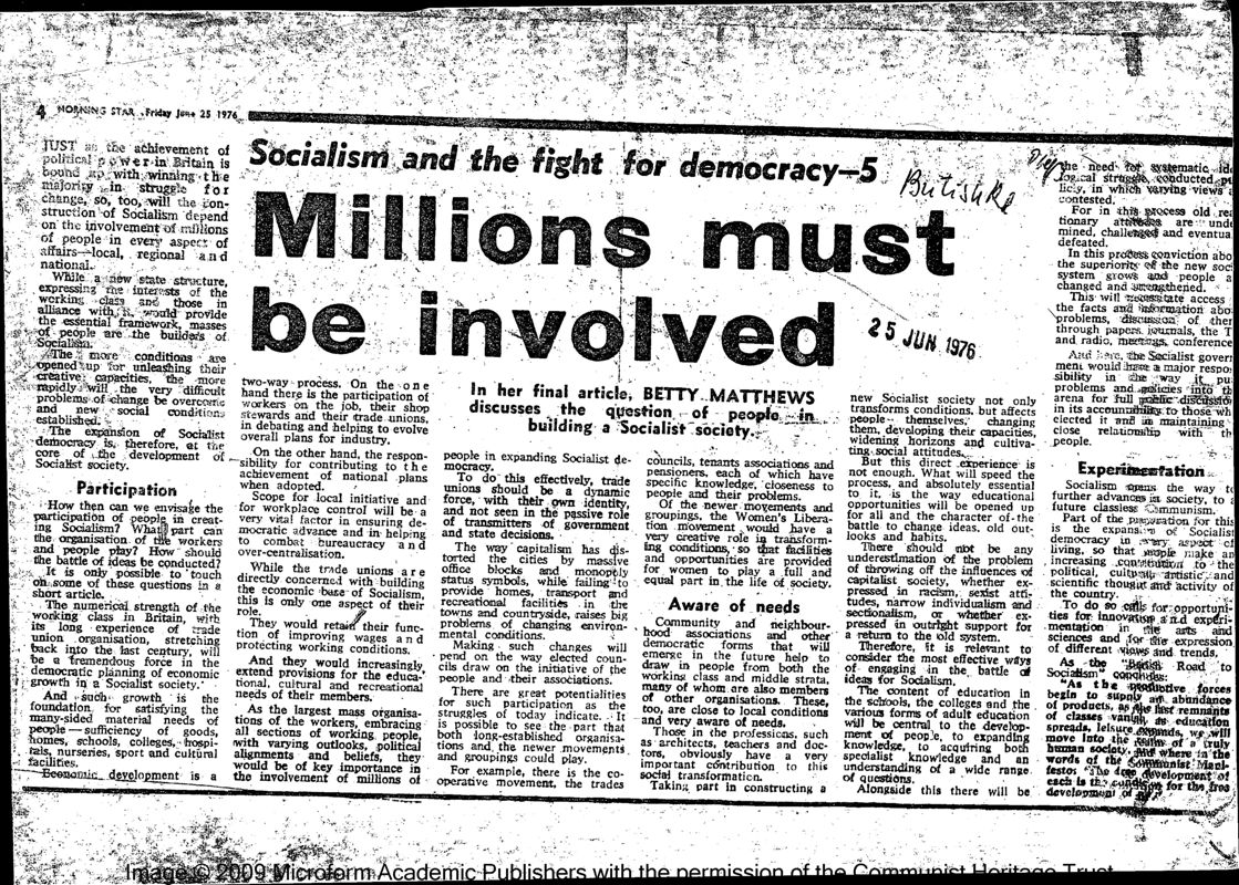 View document: The 35th Congress of the Communist Party of Great Britain (CPGB), 1977.