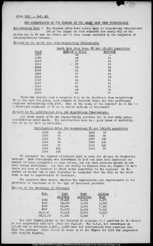 View document: Material relating to issues in health care (ii), 1951-1957.