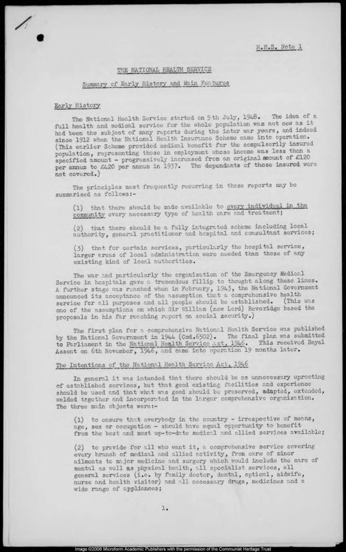 View document: Papers and publications of the National Health Advisory Committee, 1960-1992.