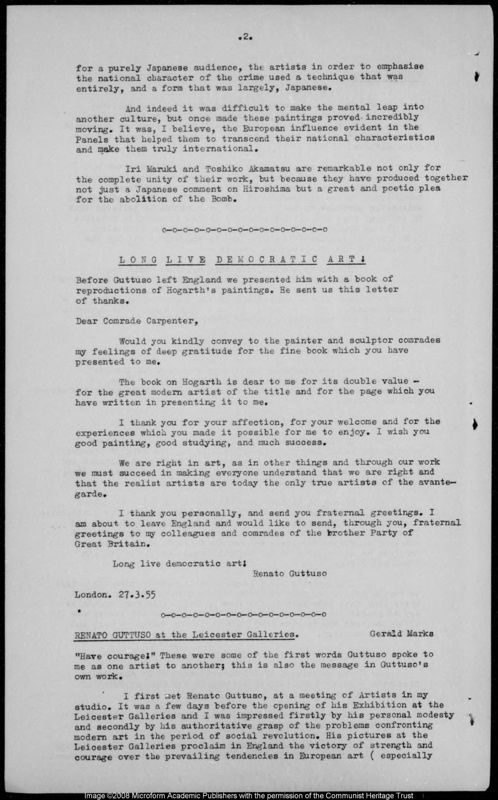 View document: Realism: the journal of the Artists' Group of the Communist Party, 1955-1956.