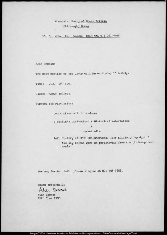 View document: Philosophy Group: miscellaneous papers for discussion, c. 1980s.