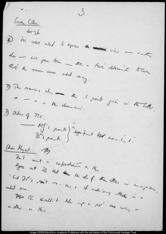View document: Theory and Ideology Committee: minutes and other material, 1976-1979.