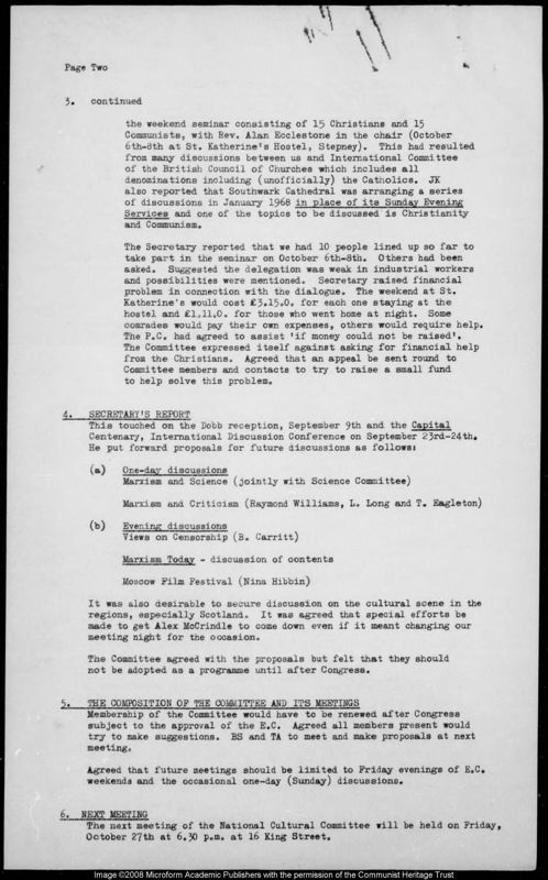 View document: National Cultural Committee: miscellaneous papers (i), 1966-1968.