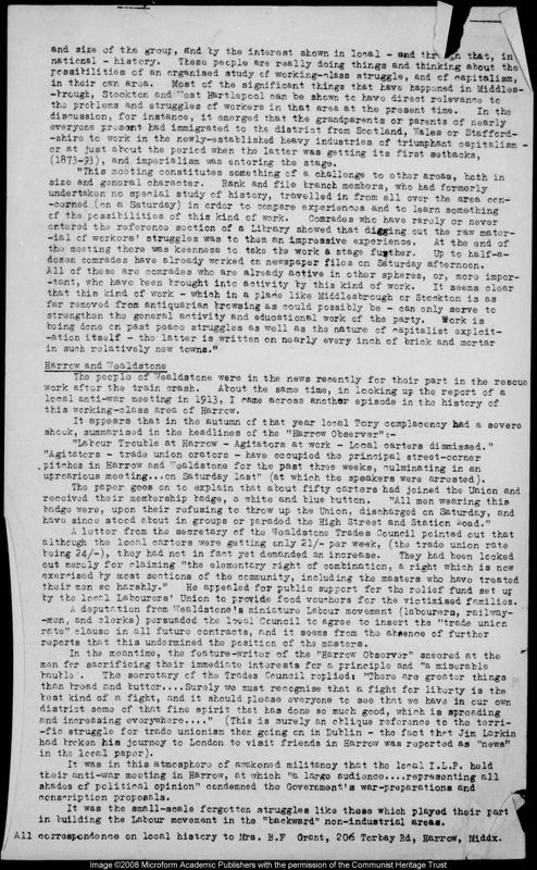 View document: ‘Local History Bulletins’, 1950-1953.