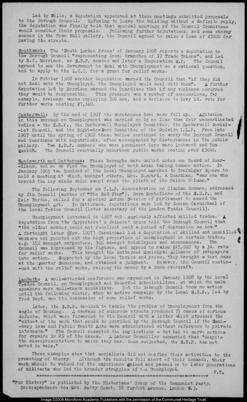 View document: History Group: 'Our History' first series, 1953-1955.