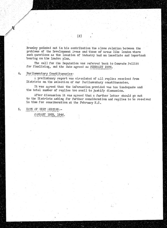 View document: Executive Committee minutes and agendas, 1946.