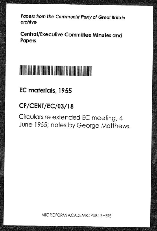 View document: Executive Committee minutes and adjacent material, June 1955.