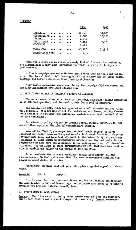 View document: Executive Committee minutes and adjacent material, November 1964.