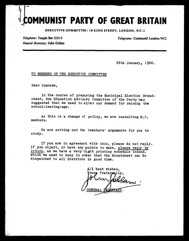 View document: Executive Committee minutes and adjacent material, February 1966.