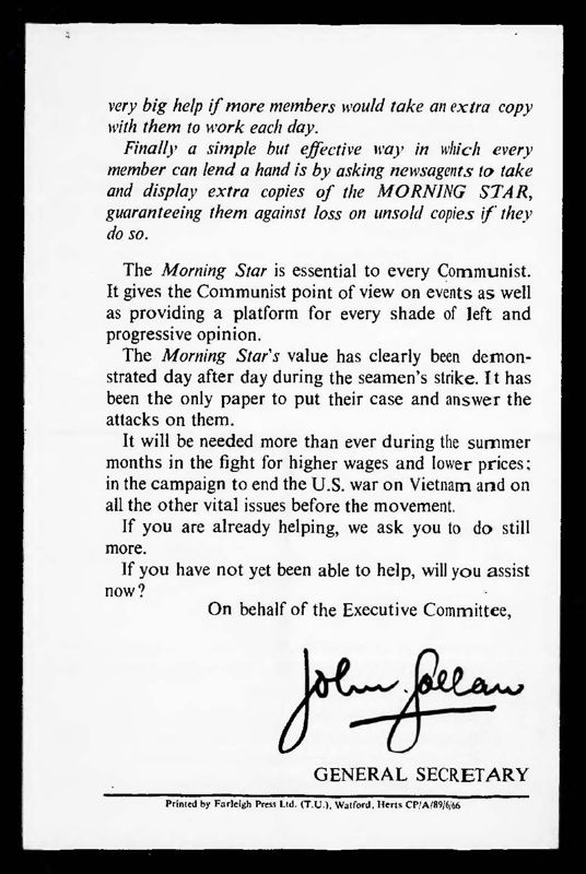 View document: Executive Committee minutes and adjacent material, May 1966.