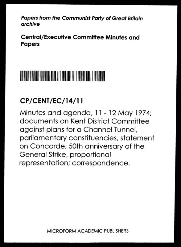 View document: Executive Committee minutes and adjacent material, May 1974.