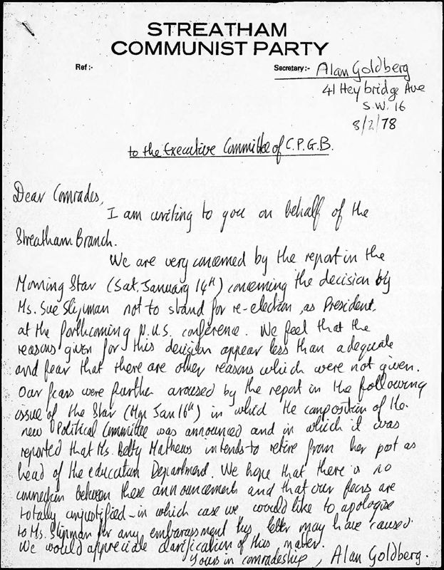 View document: Executive Committee minutes and adjacent material, March 1978.