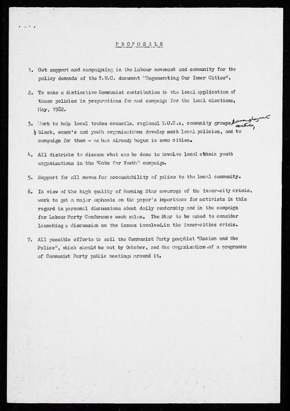 View document: Executive Committee minutes and adjacent material, September 1981.