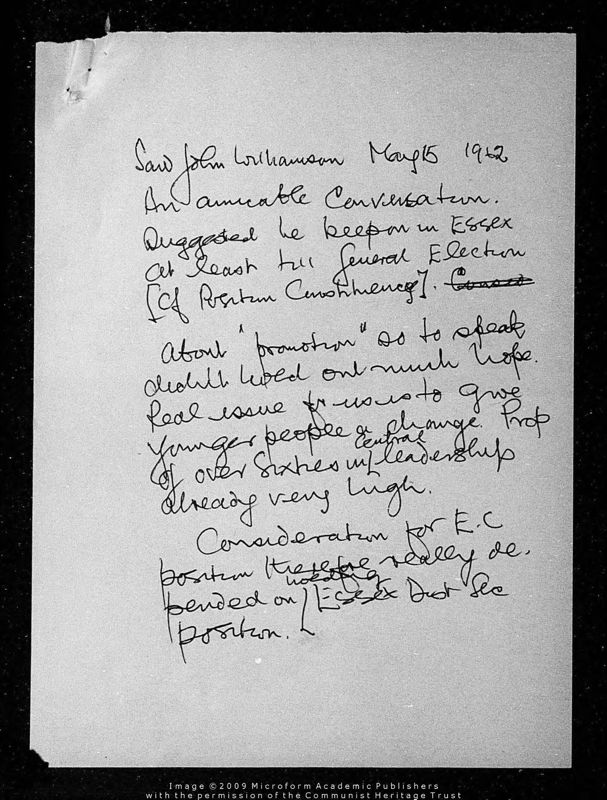 View document: Miscellaneous letters and a medical report James Klugmann, 1952-1963.