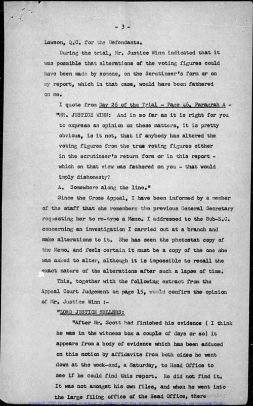 View document: The ballot-rigging scandal in the Electrical Trades Union, 1950–1969.
