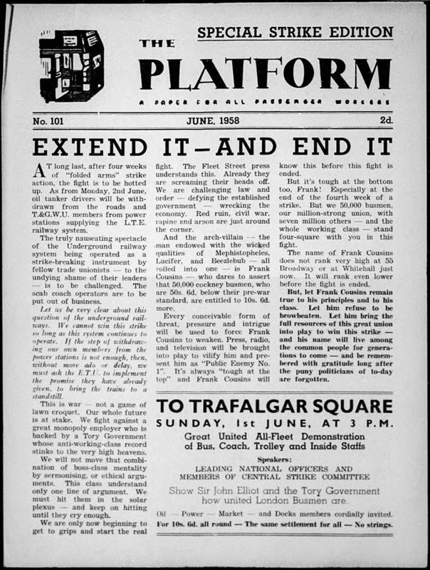 View document: The London bus strike, 1958.