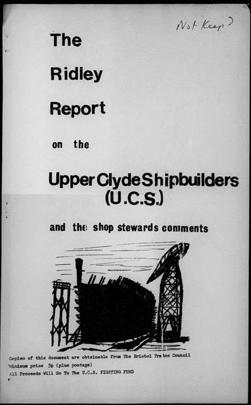View document: Material related to the Upper Clyde Shipbuilders, 1971-1972.