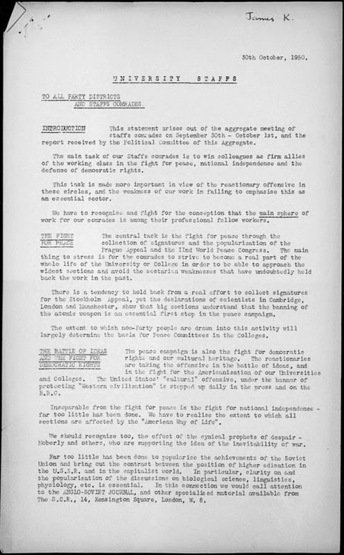 View document: National University Staffs Advisory Committee correspondence, 1950-1976.