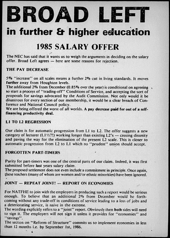 View document: Vicky Seddon’s papers from the Further Education Advisory Committee (i), 1979-1985.