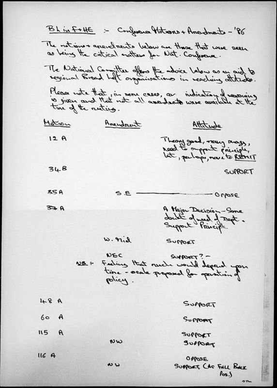 View document: Material from the Broad Left grouping, 1981-1986.