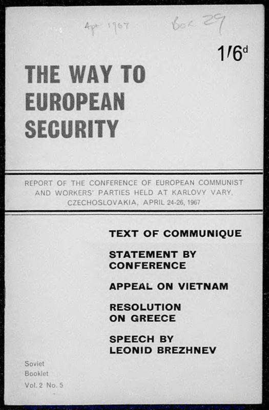 View document: Materials relating to the 1967 Conference of European Communist and Workers' Parties.
