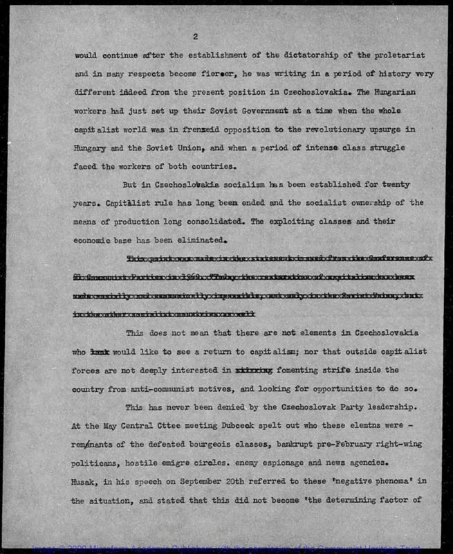 View document: Collected papers on the Soviet invasion of Czechoslovakia, 1968.