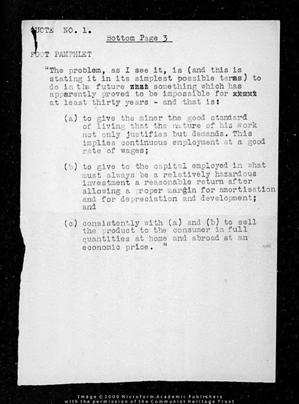 View document: Material on the coal mining crisis, 1944.