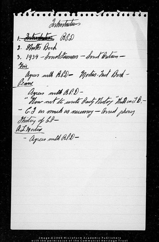 View document: Miscellaneous material from the Party History Commission, 1956-1958.