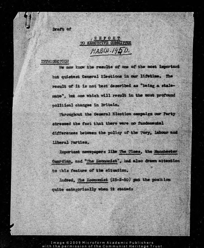 View document: Report on the General Election, 1950.