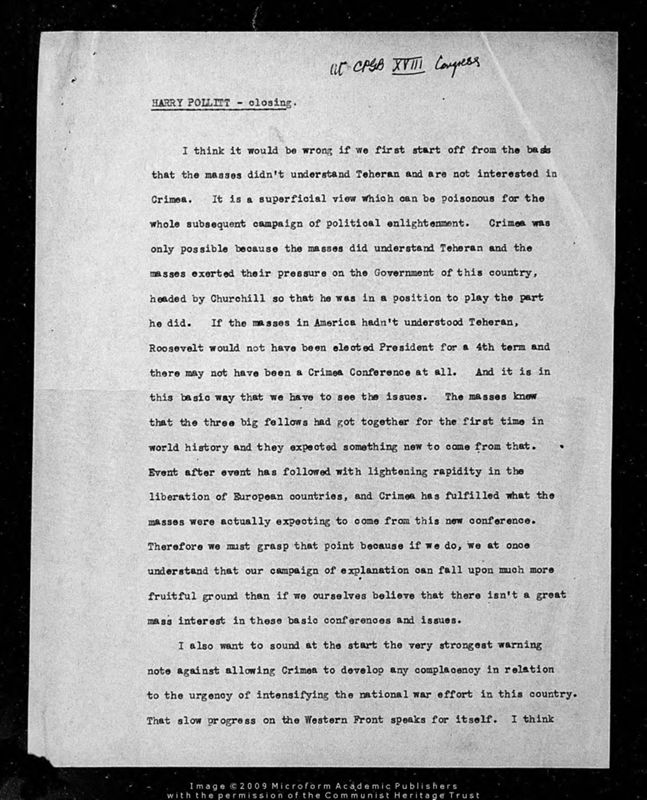 View document: Papers from the 18th Congress, 1945.