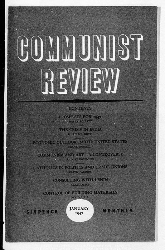 View document: Criticisms of the Catholic Church’s political activities, 1947-1948.