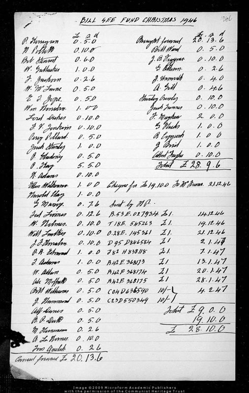 View document: Pollitt’s appeal on behalf of William Gee (ii), 1946.