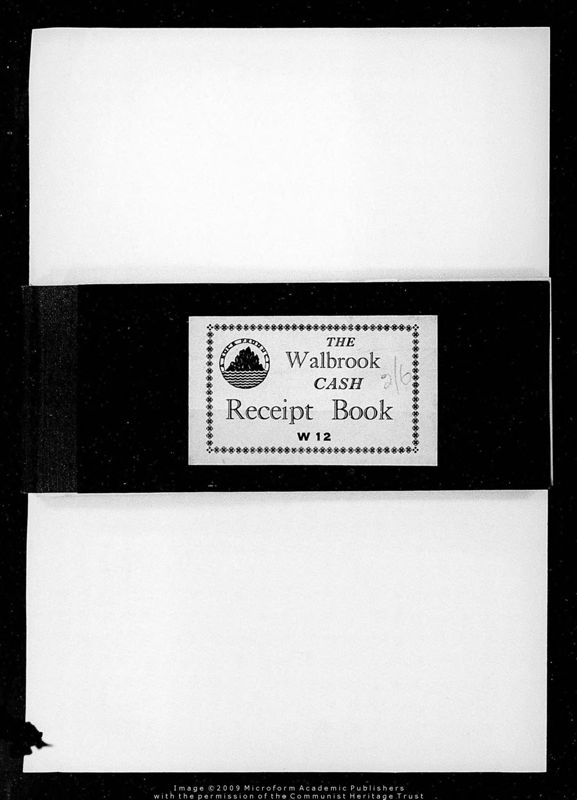 View document: Receipt book, n.d..
